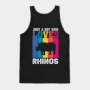 Just A Boy Who Loves Rhinos, Tee Talk Triumph Extravaganza Tank Top